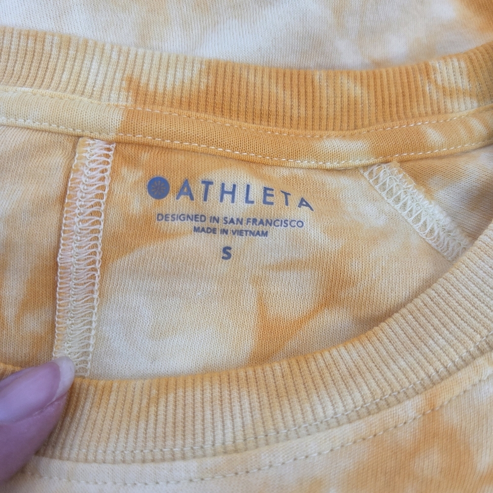 Athleta Acapulco Orange Sweatshirt Small - Picture 4 of 7